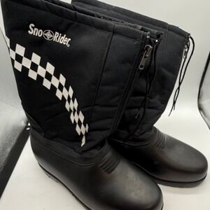 Sno Rider Black Winter Snow Boots Insulated Mens 13. Heavy warm snowmobiling